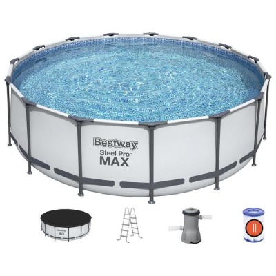 Каркасный бассейн Steel Pro  366х122см, 10250л, фил.-насос 2006л/ч, лестница, тент, подстилка