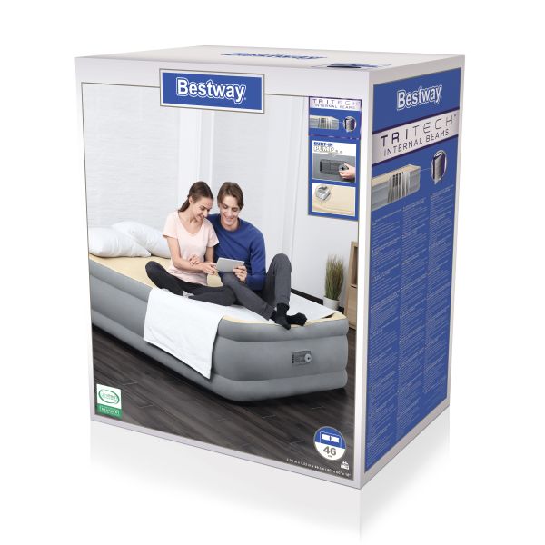 Надувная кровать 152х203х46см, встр.насос 220В, до 300кг, Bestway 67486 BW