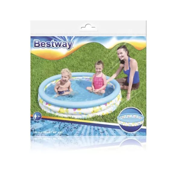 Детский надувной бассейн 122х25см "Океан" 140л, от 2 лет, Bestway 51009 BW
