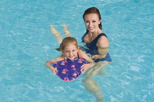 Доска для плавания 42х32х3.5см с ткан.покрытием, 3-6 лет, 2 цвета, Bestway 32155 BW