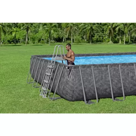 Каркасный прямоугольный бассейн 956х488х132см "APX" 365 52231л, песч.фил-нас, лестн, тент, полисферы, Bestway 561KJ BW