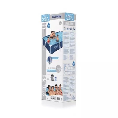 Каркасный бассейн Steel Pro 300х201х66см, 3300л, фил.-насос 1249л/ч, Bestway 56411 BW