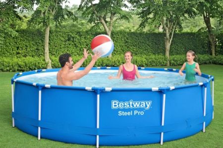 Каркасный бассейн Steel Pro 396х84см, 8680л, фил.-насос 2006л/ч, Bestway 5612E BW