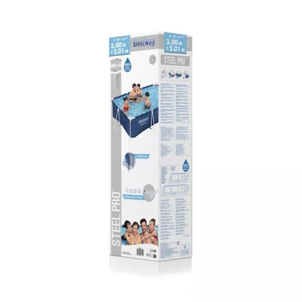 Каркасный бассейн Steel Pro 300х201х66см, 3300л, Bestway 56404 BW
