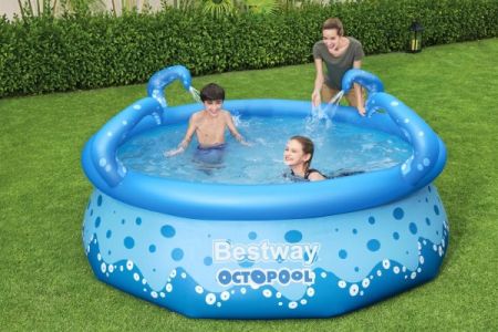 Бассейн с надувным верхом  274x76см "Осьминог" 3153л , Bestway 57397 BW