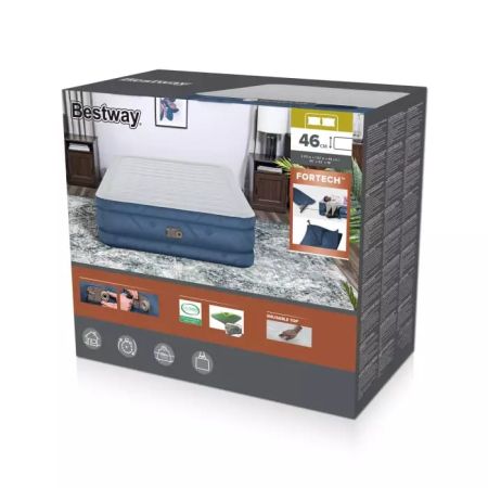Надувная кровать 152х203х46см "Snugable Top" встр.насос 220В, до 300кг, Bestway 69075 BW