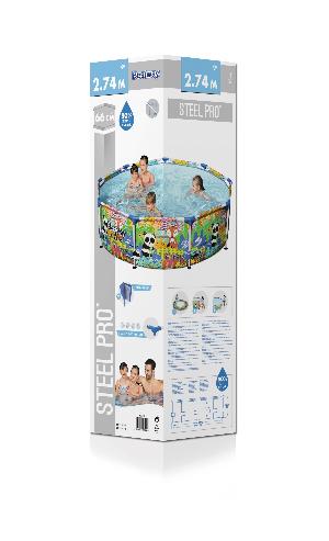 Каркасный бассейн Steel Pro 274х66см, 3221л, Bestway 5612F BW