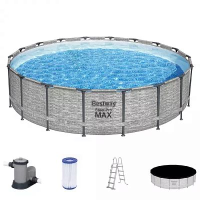 Каркасный бассейн Steel Pro MAX 549х122см, 23062л, фил.-насос 5678л/ч, лестница, тент