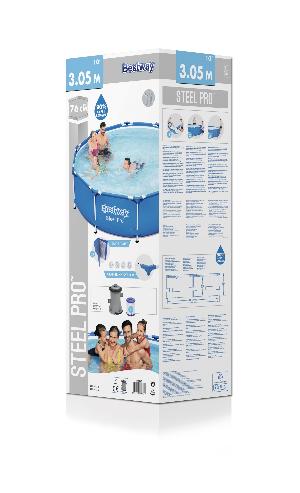 Каркасный бассейн Steel Pro 305х76см, 4678л, фил.-насос 1249л/ч, Bestway 56679 BW