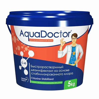 ХЛОР, 5кг ведро, табл.20гр, быстрорастворимый, на основе 60% активного хлора (C60T-5)