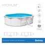 Стальной бассейн Hydrium 500х360х120см, 16296л, песч.фил.-нас 3028л/ч, лестн, тент, подст, попл.-доз, Bestway 56586 BW