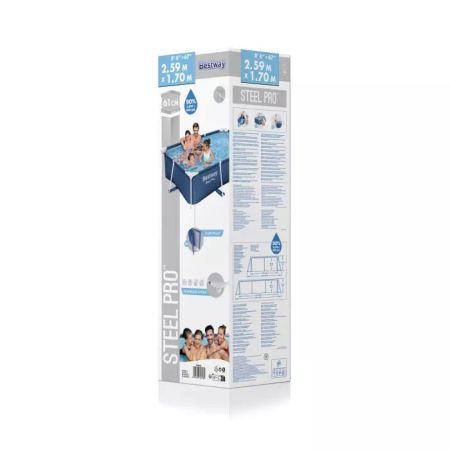 Каркасный бассейн Steel Pro 259х170х61см, 2300л, Bestway 56403 BW