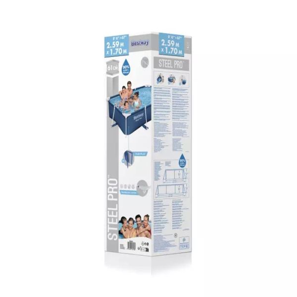 Каркасный бассейн Steel Pro 259х170х61см, 2300л, Bestway 56403 BW