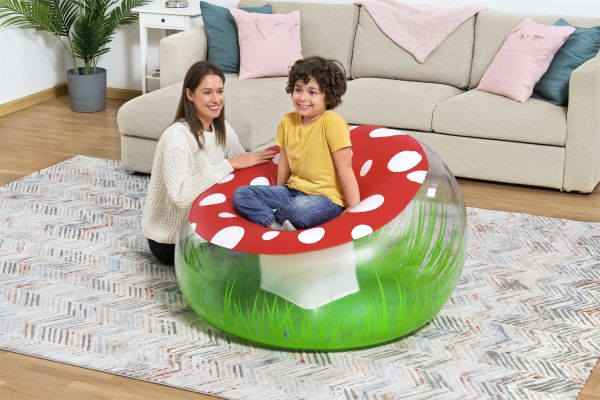 Надувное кресло "Mighty Mushroom" 112x112x66см, до 75 кг, от 6 лет, Bestway 75123 BW