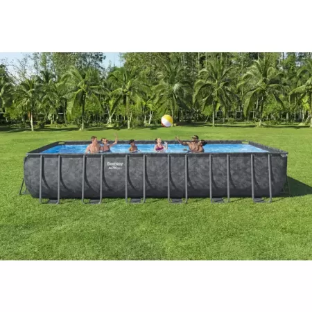Каркасный прямоугольный бассейн 732х366х132см "APX" 365 31805л, песч.фил-нас, лестн, тент, полисферы, Bestway 561KG BW