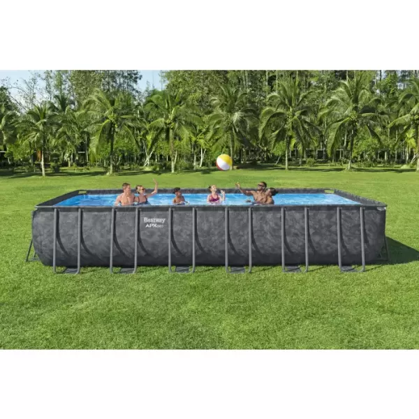 Каркасный прямоугольный бассейн 732х366х132см "APX" 365 31805л, песч.фил-нас, лестн, тент, полисферы, Bestway 561KG BW