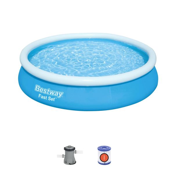 Бассейн Fast Set 366х76см, 5377л, фил.-насос 1249л/ч, Bestway 57274 BW