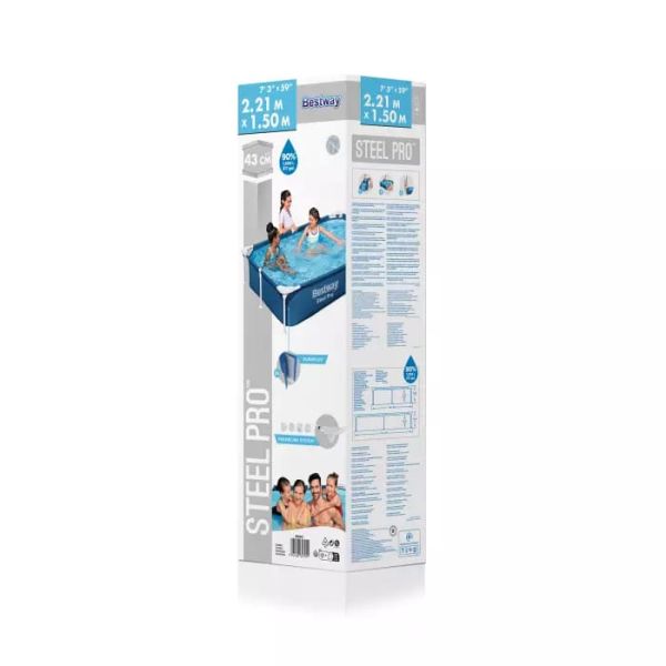 Каркасный бассейн Steel Pro 221х150х43см, 1200л, Bestway 56401 BW