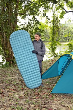 Надувной спальный коврик каремат "AlpineLite Insulated Wide Mummy" 183x63.5x7.5 см, Bestway 69613 BW