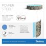 Каркасный бассейн Power Steel 488x122см "Камень" 19480л, фил.-нас. 5678л/ч, лестн., тент, попл.-доз., Bestway 56966 BW