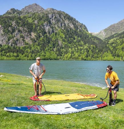 SUP-доска "Hyper 12'6" Navy" 381х81х15см, насос, лиш, киль, ремнабор, сумка, до 170кг, Aqua Marina BT-23HY02