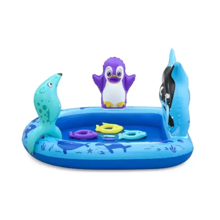 Детский надувной бассейн 134x131x73cм "Polar Pals" с игрушками, 84 л, от 2 лет, Bestway 53156 BW