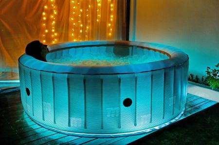 СПА-бассейн 204х70см "Starry" 930л, круглый, аэромассаж, led-подстветка, MSpa C-ST062