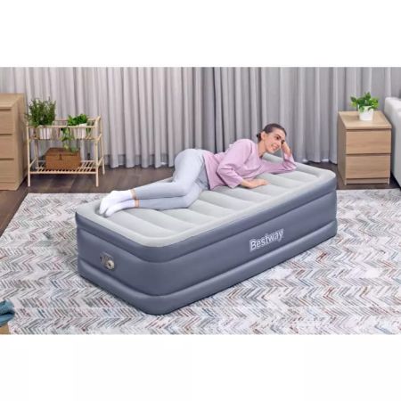 Надувная кровать 97х191х51см "Tritech Air" встр.нас. 220В, до 150кг, Bestway 6713G BW