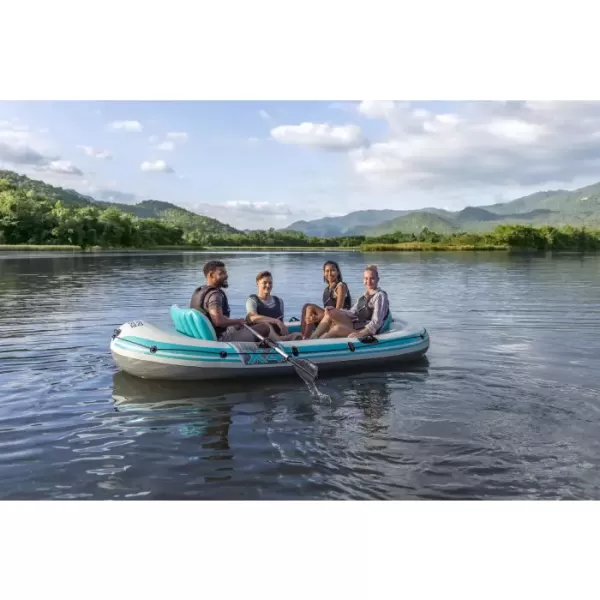 Надувная лодка "Adventure Elite X4 Raft Set" 315х165см, алюм.вёсла, насос 62086, до 500кг, Bestway 65158 BW