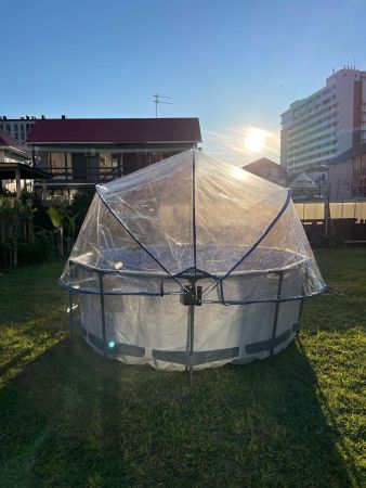 Круглый купольный тент Pool Tent на бассейн диаметром 305см, синий, Pool Tent PT305-B