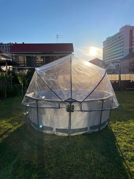 Круглый купольный тент Pool Tent на бассейн диаметром 305см, синий, Pool Tent PT305-B