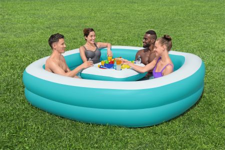 Детский надувной бассейн 218x218x48см "Sippin", 737 л, от 6 лет, Bestway 54446 BW