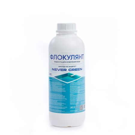 Флокулянт, 1л, флакон, жидкость для осветления воды, NeverGreen NG-145