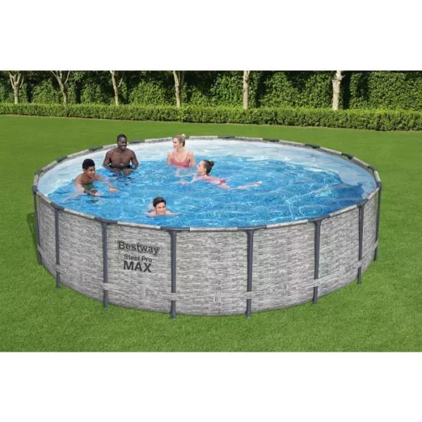 Каркасный бассейн Steel Pro MAX 549х122см, 23062л, фил.-насос 5678л/ч, лестница, тент, Bestway 5618Y BW