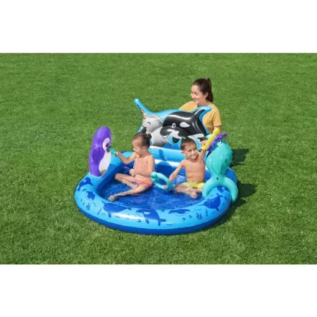 Детский надувной бассейн 134x131x73cм "Polar Pals" с игрушками, 84 л, от 2 лет, Bestway 53156 BW