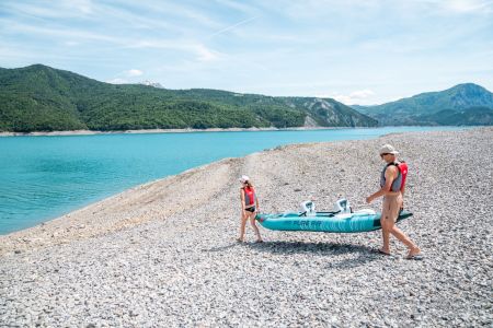 Надувная байдарка Kayak Glider-412 412x83х42см, весла, сиденья, киль, до 180кг, Aqua Marina PA-25GD02