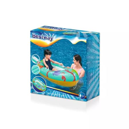Надувная лодочка 137х89см "Крабики" 3-6 лет, Bestway 34009 BW
