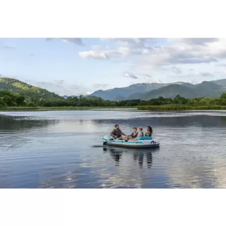 Надувная лодка "Adventure Elite X4 Raft Set" 315х165см, алюм.вёсла, насос 62086, до 500кг, Bestway 65158 BW