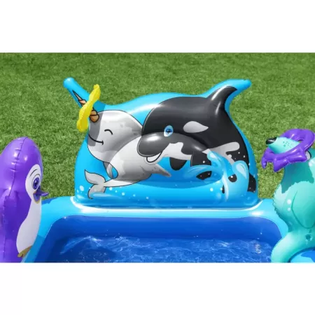 Детский надувной бассейн 134x131x73cм "Polar Pals" с игрушками, 84 л, от 2 лет, Bestway 53156 BW