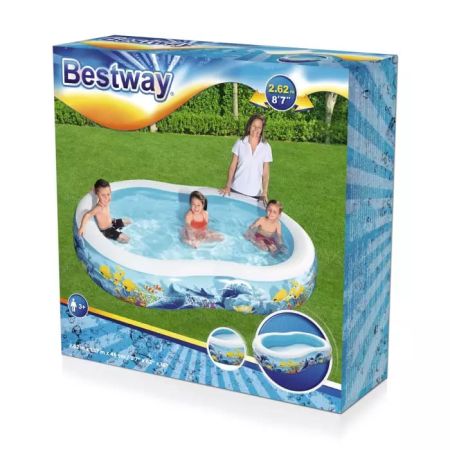 Детский надувной бассейн 262х157х46см "Подводный мир" 544л, от 3 лет, Bestway 54118 BW