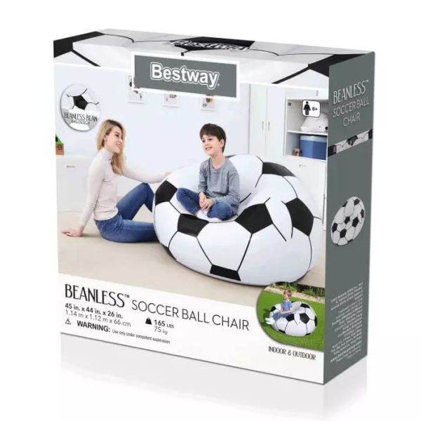 Надувное кресло 114х112х66см "Футбольный мяч" от 6 лет, Bestway 75010 BW