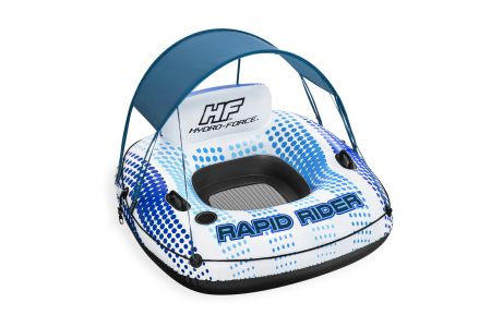 Надувной круг-кресло 137x137см "Rapid Rider" с ручками и подстаканником, навес, до 100 кг, Bestway 43725 BW