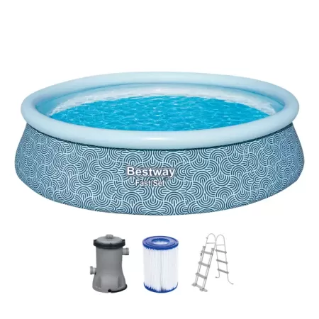 Бассейн Fast Set 457х107см, 12362 л, фил.-насос 2006л/ч, лестн., Bestway 57372 BW