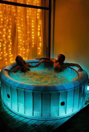 СПА-бассейн 204х70см "Starry" 930л, круглый, аэромассаж, led-подстветка, MSpa C-ST062