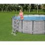 Каркасный бассейн Steel Pro MAX 427х122см, 15232л, фил.-насос 3028л/ч, лестница, тент, Bestway 5619D BW