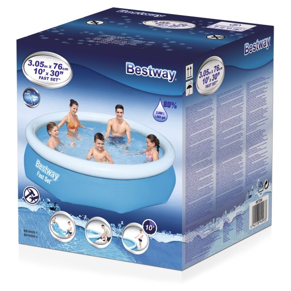 Бассейн Fast Set 305х76см, 3800л, Bestway 57266 BW