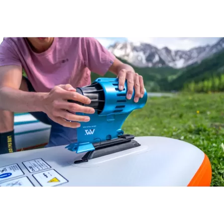 SUP-доска "AM go iSUP" 366х84х15см, плавник с электромотором BLUEDRIVE S и аккумулятором, весло, лиш, Aqua Marina AMGO-366PFS