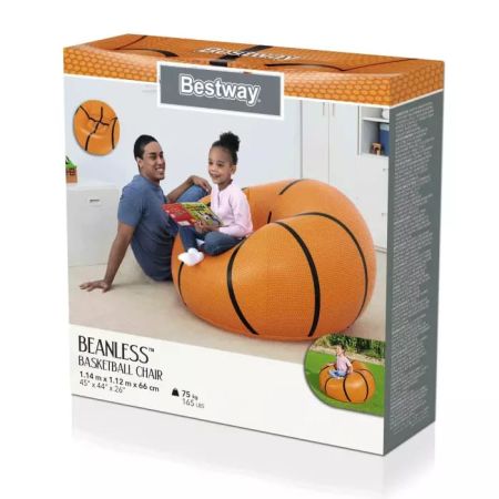 Надувное кресло 114х112х66см "Баскетбольный мяч" от 6 лет, Bestway 75103 BW
