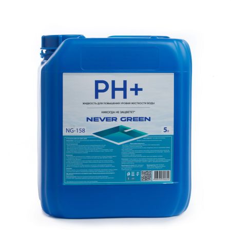 РН+   , 5л, канистра,  жидкость для повышения уровня жесткости воды, NeverGreen NG-158