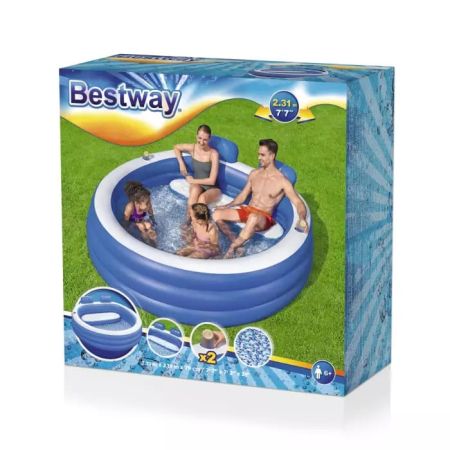 Детский надувной бассейн 231х219х79см с навесом, 850л, от 6 лет, Bestway 54422 BW
